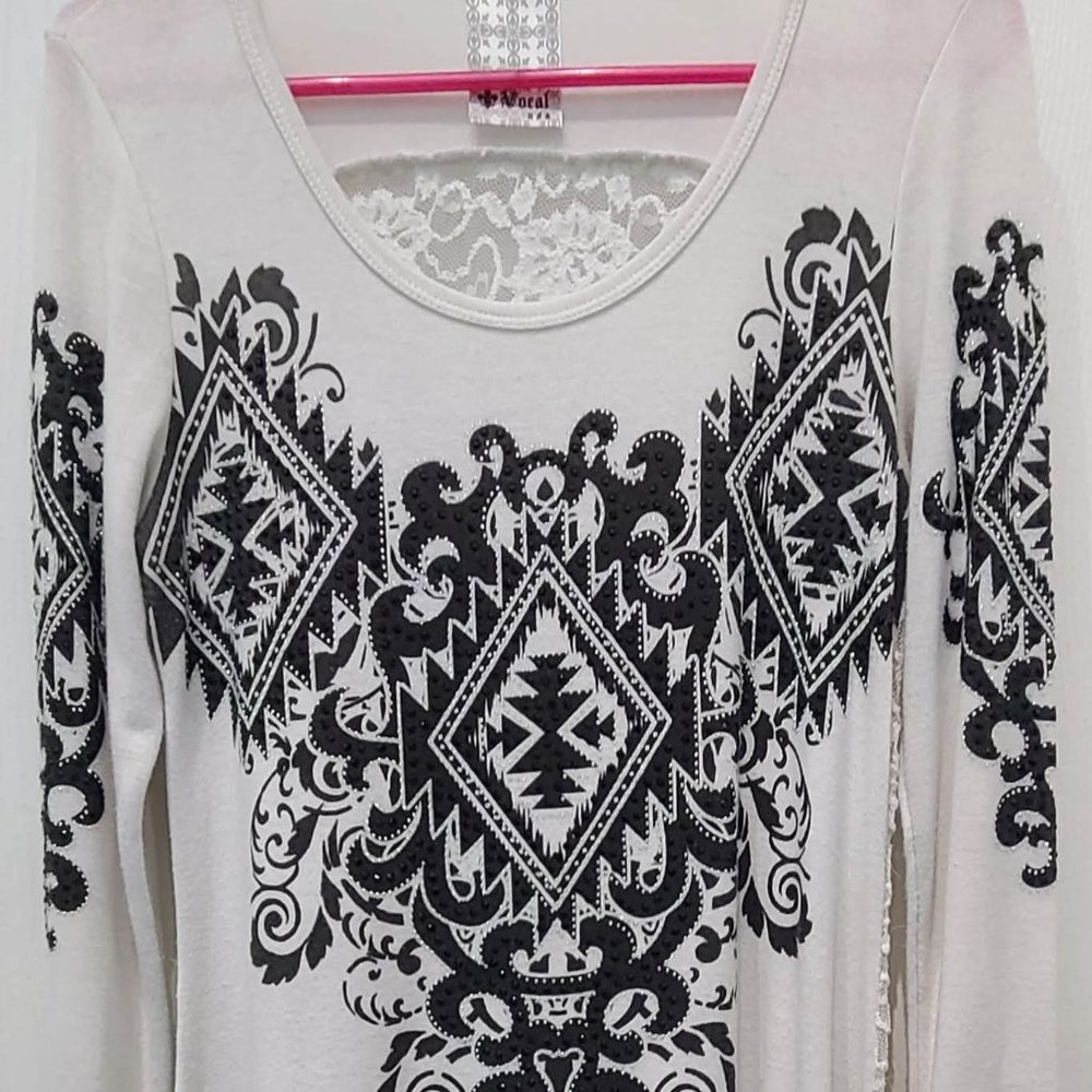 Vocal Western Lace-back Tunic